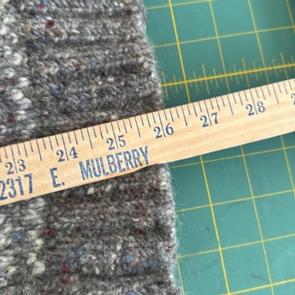 Aran Crafts 100% Wool Heavy Knit Long Front Zip Hoodie Gray Sweater Ireland XXS - Picture 6 of 6